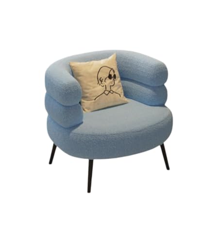 TIMDU一人がけソファー シングルソファ 快適 北欧風 化粧チェア コスメチェア 寝室 おしゃれ 北欧 レイジーソファチェア (ブルー,小)