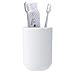 UVIVIU Barthroom Cups, Plastic Toothbrush Holder, Tumbler Cup, 350ml (White)