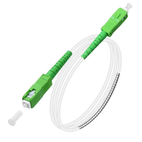 Speedoptic - Cavo fibra ottica Compatibile con TIM Fibra, Vodafone Fibra, Wind Fibra e Tre Fibra - SC/APC a SC/APC - Prolunga giarretiere (5 metri)