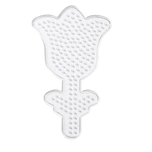 Handicraft Emporium Tableros de clavijas de plástico utilizados para cuentas de fusible de 5 x 5 mm, compatibles con cuentas Hama (flor)