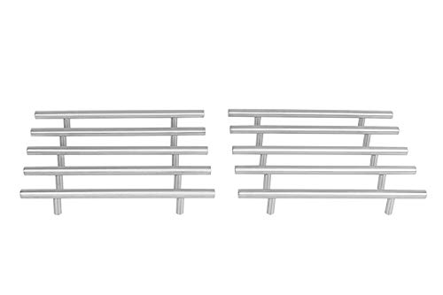 Preisvergleich Produktbild Gedotec Moderner Stangengriff rund Möbelgriffe Edelstahl-Griff gebürstet - GR10023 / Lochabstand 128 mm / Profil Ø 10 mm / Schrankgriff für Möbel / 10 Stück - Design Relinggriffe Küche mit Schrauben