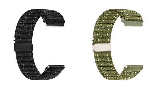 Image of ACM Watch Strap 22mm compatible with Beatxp Unbound Curv Smartwatch | Combo Pack Soft Nylon Clipper Adjustable Belt Band