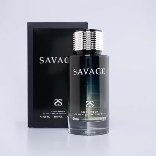 Image of Symphony Perfume SAVAGE Eau De Parfum, 100ml 3.4oz, Luxury for Men, Long Lasting, Woody, Aromatic Fresh Masculine, Lavander, Signature Scent