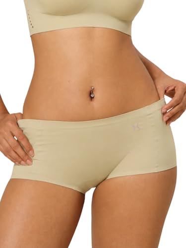Image of Krvvy Airsoft Boyshorts | Women's High Coverage Mid-Rise Underwear with Four-Way Stretch | All Day Breathability | Lightweight & Seamless