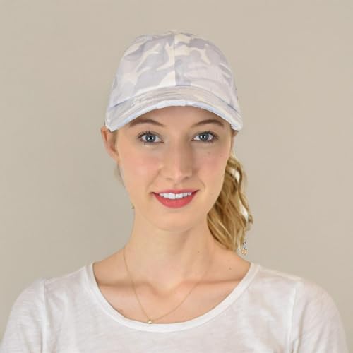 Image of C.C Ponycap Messy High Bun Ponytail Adjustable Mesh Trucker Baseball Cap Hat