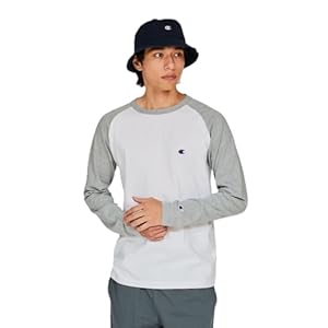 [チャンピオン] ロングTシャツ 長袖Tシャツ 綿100% 定番 ラグランスリーブ ワンポイントロゴ刺繍 ロングスリーブラグランTシャツ C3-P402Z-070-XL" 