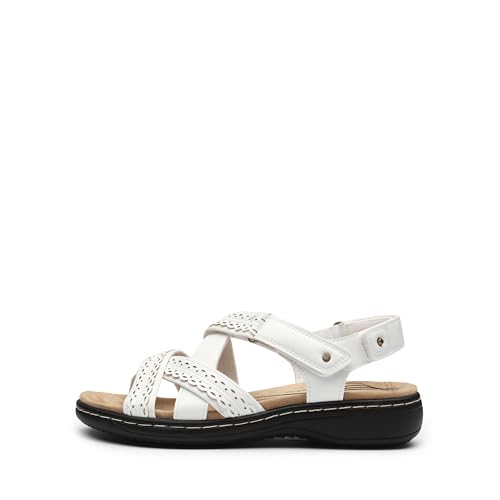 Image of DREAM PAIRS Women's Arch Support Sandals Comfortable Open Toe Dress Flats Walking Sandals For Summer