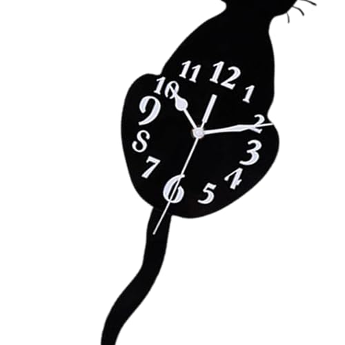 Horloge murale chat à queue oscillante pour cuisine et salon - 8