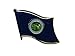 AES State of Nebraska NE Flag Bike Motorcycle Hat Cap Lapel Pin