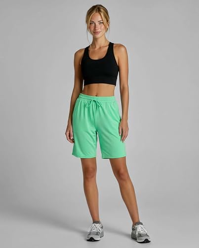 Image of 4 Pack: Women's Dry-Fit Athletic 7 inch Bermuda Long High Waisted Running Shorts Available in Plus Size Set