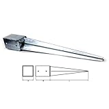  STALCO EINSCHLAGHÜLSE 91x150x600mm Einschlagbodenhülse Pfostenträger Bodenanker