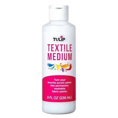 Tulip Textile Medium, Makes Acrylic Paint Permanent on Fabric, 8 ...