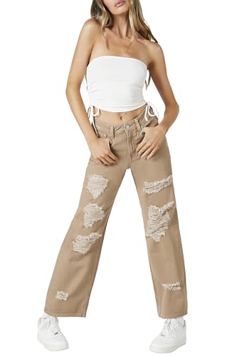 Forever 21 Women's Recycled Cotton Wide-Leg Jeans