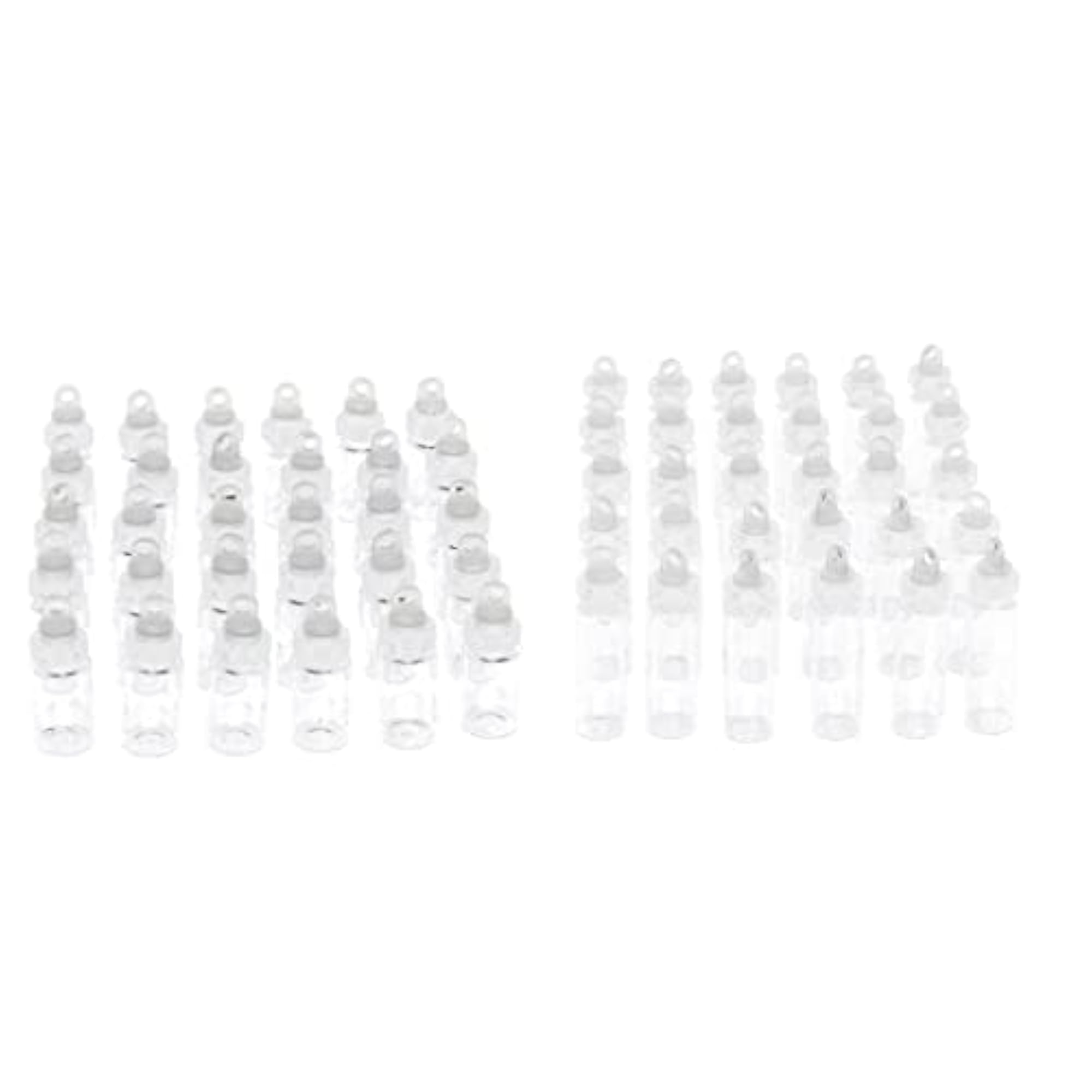 60 Pieces Mini Clear Glass Jars Vials