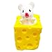 Tianbi Jouet sensoriel portable en forme de souris et de fromage, anti-stress et anti-stress, pour enfants