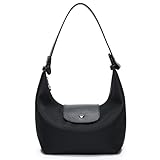 Mini Nylon Handbag for Women Crossbody, Small Shoulder Bag with 2 Straps, Convertible Dumpling Purse, Crescent Underarm Bag