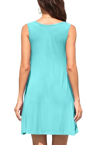 Image of WEACZZY Women Summer Casual Swing T Shirt Dresses Beach Cover up Loose Dress