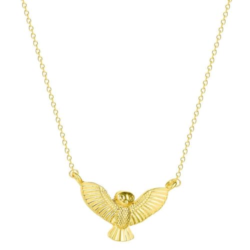 Collier punk vintage Flying Eagle pour homme avec pendentif oiseau et hibou