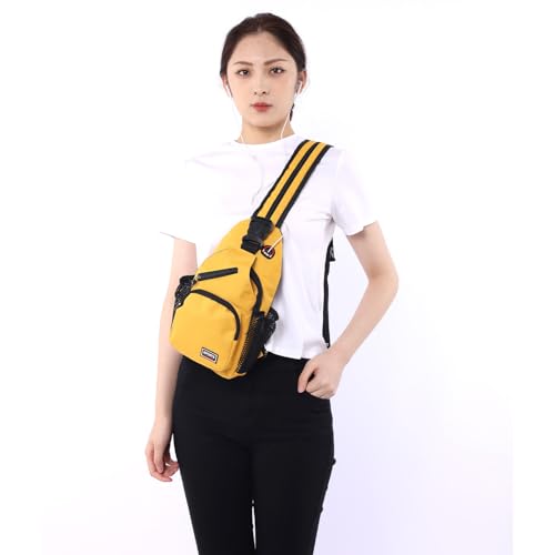 JENAGREEN Cross Body Bag Sling Backpack Bag,Crossbody Bag Chest Bag with Belt Waist Pack for Women Man2
