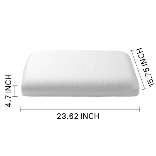 Image of Cooling Memory Foam Bed Pillow Adaptive Pillows for Neck Pain Relief Medium Firm Pillow for Side Back and Stomach Sleepers Keep Pressure Relief to Deep Sleep Set 2