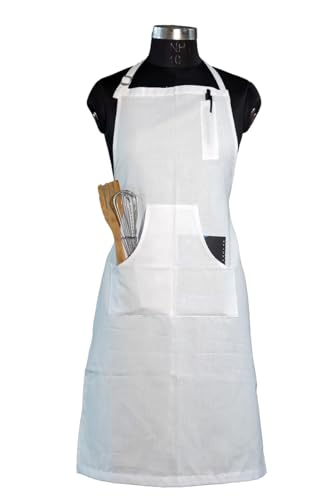 Image of Kitchen Apron Cut Pocket with Pen Holder | Adjustable Durable & Stylish for Kitchen, Restaurant, Cafes | Ideal for Chefs, Bakers & Home Cooks | Easy to Clean | Unisex Design