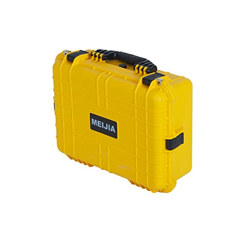 Image of MEIJIA All Weather IP67 Waterproof Hard Camera Case,Hard Protective Case,Hard Case with Customizable Foam,Fit Use of Drones,Camera,Equipments,Pistols(Yellow,19.78x15.77x7.41inches)