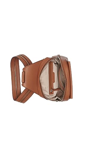 Image of Calvin Klein Women's Myra Backpack for Women - Vegan Leather Convertible Sling Backpack, 2 Pockets, Caramel, One Size