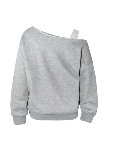 COZYEASE Girl's Cold Shoulder Graphic Sweatshirt Letter Print Long Sleeve Y2K Preppy Pullover Tops2