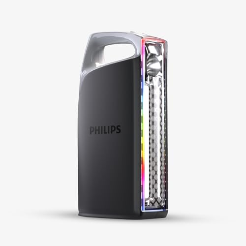 PHILIPS Portable Emergency Lantern 10W Torch Light Rechargeable 3-in-1 Mode( Flashlight/Camping Light/RGB Ambient Light) 1000LM 4000mAh Battery for Daily Use Original from Mobilife Official Store