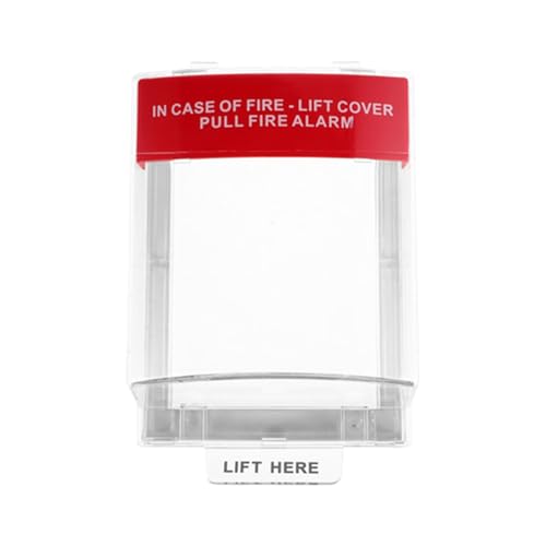 Cubierta de alarma ignífuga, PVC protector transparente de seguridad | Protección de la estación de alarma | para propietario de casa, oficina, comercial, pasillo, escuela, sótano o garaje