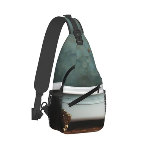 Mochila Sling urbana negra para uso diario miniatura 1