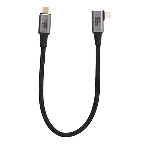 Topyond Cable Tipo C a Tipo C de 300 cm Cable Cargador USB en ángulo Recto de 40 Gbps para transmisión de Datos rápida, Oferta para Jugadores y Profesionales de TI