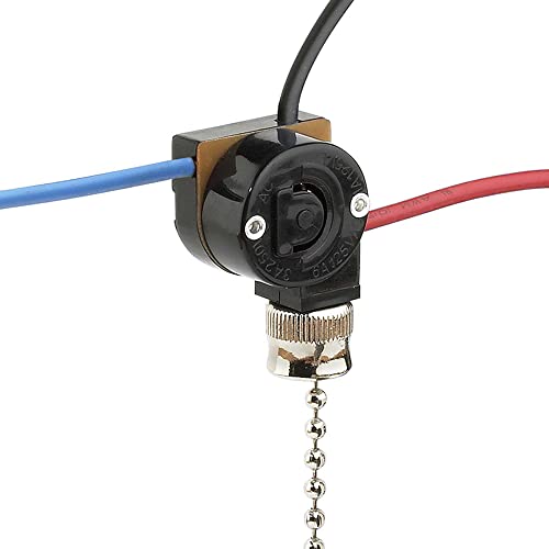 てぃんぽーたんと NTE Electronics 54-540 Pull Chain Switch with Rope Cord, Single