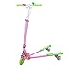 QGL-HQ Les Enfants Scooter Fille garçon Coups de Pied Scooter Ciseaux Grenouille à Trois Roues 3~15 Ans, vélo Les Outils de Voyage for Enfants de Transport for Les Enfants (Couleur: Rose, Taille: 82