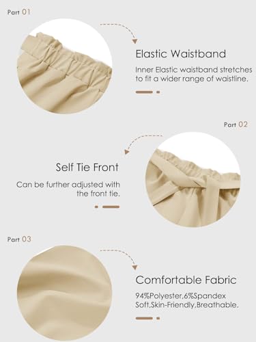 Image of Haloumoning Girls Wide Leg Pants High Elastic Smocked Waist Casual Flowy Cute Long Trousers