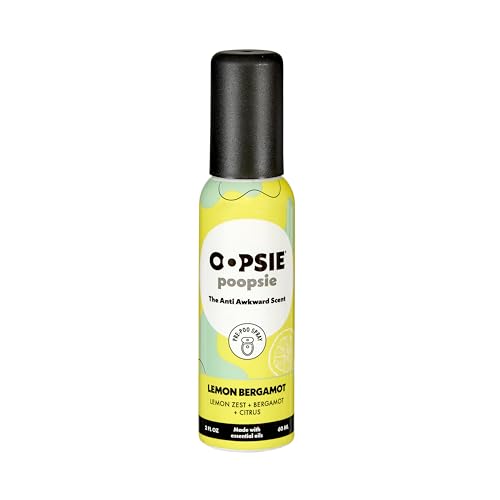 OOPSIE POOPSIE Lemon Bergamot Before & After You Go Toilet Spray 2oz - Portable Odor Eliminator