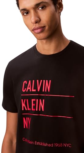 Calvin Klein Camiseta de manga corta Hombre Graphic con logotipo, Negro (Black), XXL