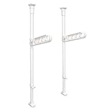 HEIAN SHINDO 室内物干し 竿受け 窓用 ホワイト 耐荷重10kg 高さ85~128cm TMH-41 平安伸銅工業