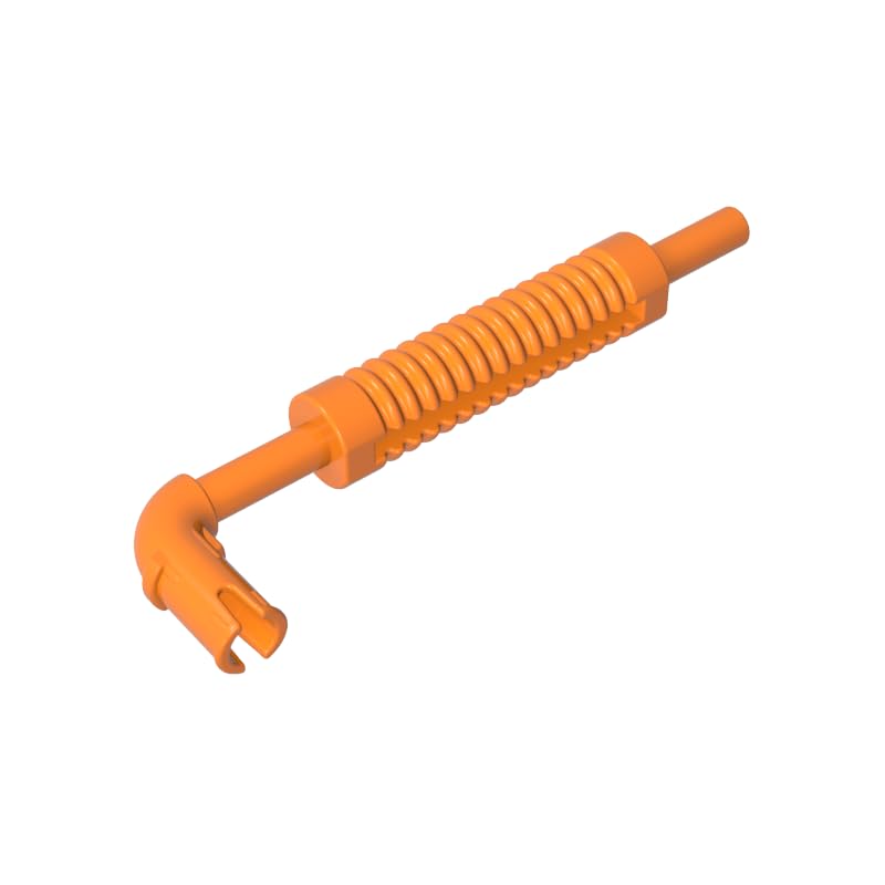 14682 Transportation Exhaust Pipe with Technic Pin - Flat End, Rounded Hole 50 Pieces GDS-1344 Compatible with Lego Building Blocks Color:Orange