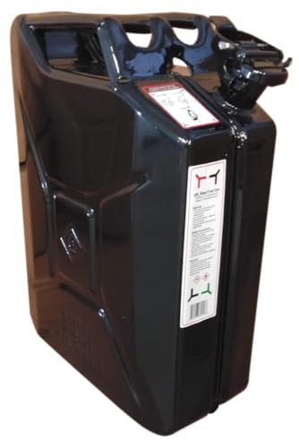 Image of AXL's Trunk UN certified Fuel Steel Jerry Can for Petrol /diesel /kerosene Storage (20 Litres) (Black)
