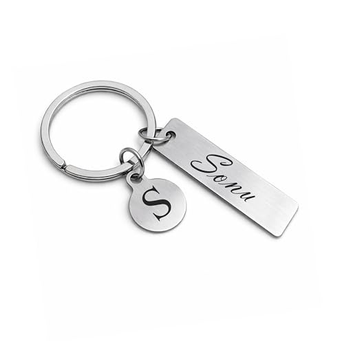 Image of Personalized Name Keychain Stainless Steel | Custom Engraved Metal Keyring for Doctor, CA, Advocate, Rider & Car Lovers | Unique Gift for Men & Women