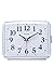 Formia Alarm Clock, White, Analog, Easy to Read, Large Screen, Silent, Continuous Second Hand, Light Included