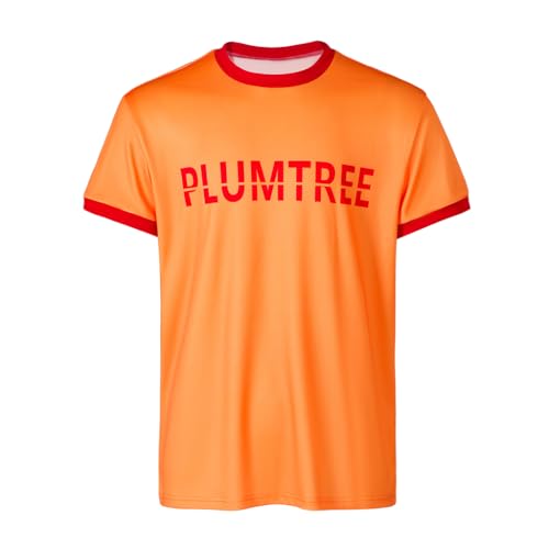 Scott Pilgrim Cosplay Costume T-Shirt Tee Mens Movie Shirt Short Sleeve Summer Plumtree Print Shirts (US Alpha Small Regular Regular Yellow)