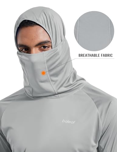 baleaf Men's Sun Protection Hoodie Shirt UPF 50+ Long Sleeve UV SPF T-Shirts with Mask Rash Guard Fishing Lightweight2