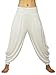 Lovely Creations Women's Drape Harem Aladdin Loose Elastic Waist Pants (JS White)