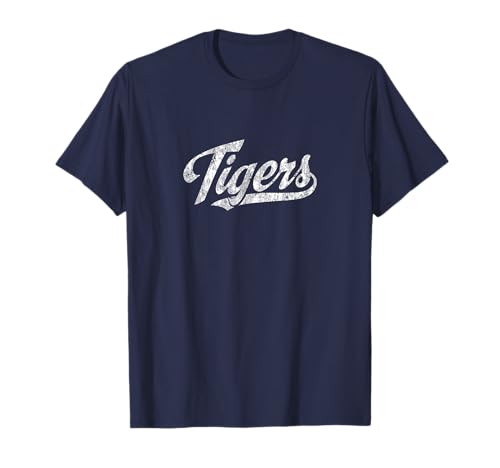 Tigers Mascot T Shirt Vintage Sports Name Tee Design T-Shirt