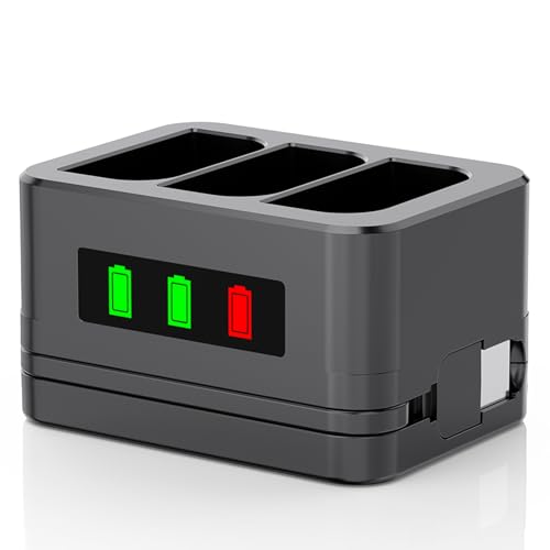 3-Slot Charger/Charging Dock Suitable for Ring doorbells and Camera Batteries with LED Display Compatible with Video Doorbell 2/3/4/3Plus/Spotlight Cam/Peephole Cam