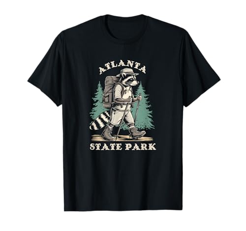 Atlanta State Park Texas Raccoon Hiking T-Shirt