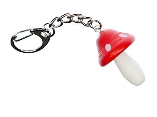 Porte-clé amanite champignon rouge Miniblings repérable facilement dans le sac