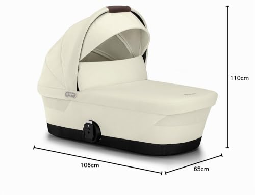 CYBEX Gold GAZELLE S Cot Kinderwagenaufsatz, Ab Geburt bis ca. 6 Monate (max. 9 kg), Für CYBEX Gazelle S und e-Gazelle S, Seashell Beige